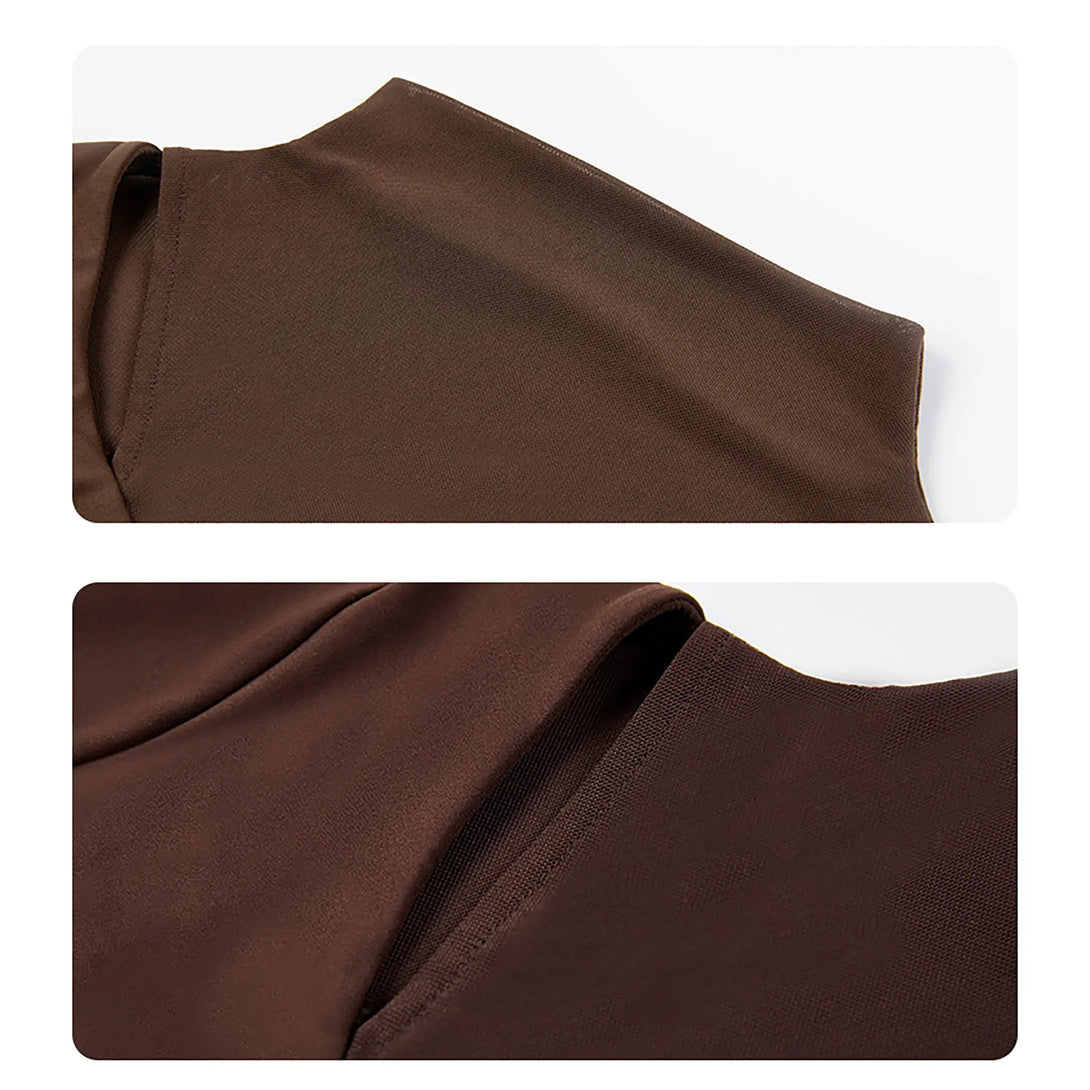 Long Sleeved Slimming Top With Chest Pad