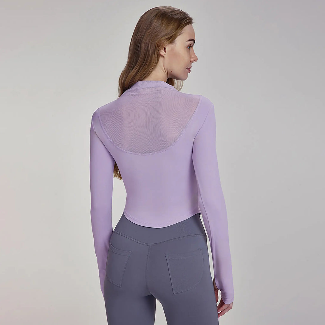 Long Sleeved Slimming Top With Chest Pad
